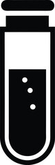 test tube icon silhouette on white background (2).eps