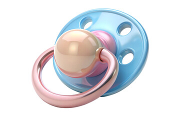 3D Rendering of beautiful, trending and realistic Pacifier with white background