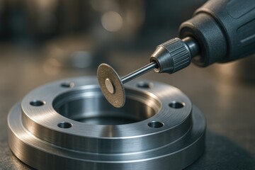 Polishing metal components with a diamond-tipped drill