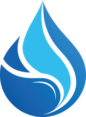 water droplet creative logo icon on white backgrou.eps