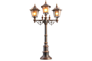 3D Rendering of beautiful, trending and realistic Street light with white background