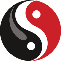 yin yang creative logo icon on white background  .eps