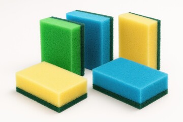 Individual sponges displayed on a plain white background