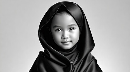 Young girl wearing hijab portrait