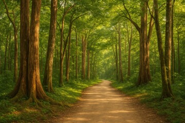 Naklejka premium Woodland of Jequitibas trees