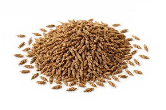 Seasonings for Meat Recipes Featuring Whole Zira Grains on a White Background