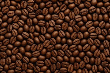 Naklejka premium Unroasted coffee beans showcasing their natural brown hue before grinding for brewing