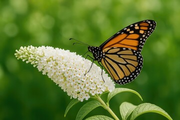 Fototapeta premium The Butterfly Bush: Buddleja davidii Overview