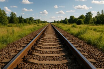 Afternoon Railway Line Scene