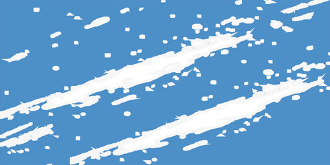 Grunge grainy blue brush stroke with spray texture. Hand drawn distress damaged vintage banner with zigzag bold line. Rough thick brush stroke texture. Spray paint effect vector background.