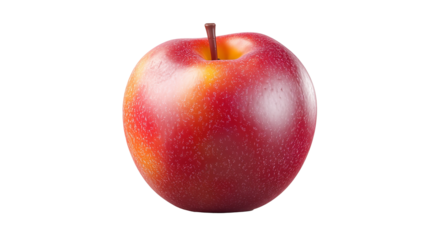 Radiant Gala Apple Still Life Vibrant Red Fruit Photography on Black on transparent background