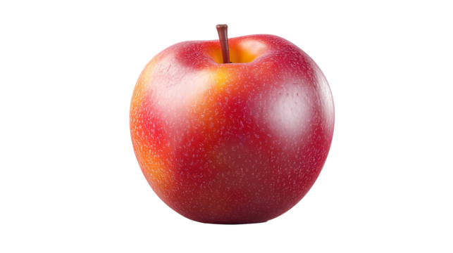 Radiant Gala Apple Still Life Vibrant Red Fruit Photography on Black on transparent background
