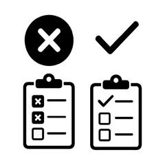 Checklist vector icon set silhouette
