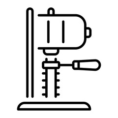 A linear style icon representing manual cutter