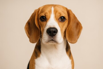 Portrait of a Beagle dog showcasing its features