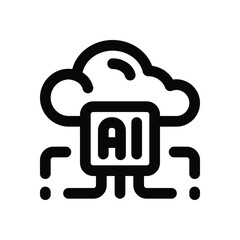 cloud line icon. Clean and minimalist vector icon for websites, mobile apps, presentations, and logos. Fully scalable and customizable for any project.