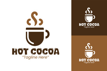 Premium Elegant Hot Cocoa Logo for Cafes, Winter Events, and Branding

