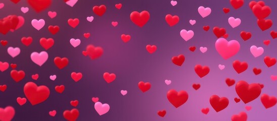 3d heart decorations romantic background digital image colorful environment vibrant viewpoint love concept