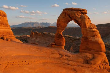 Natural Stone Arch Formation in a Famous Park