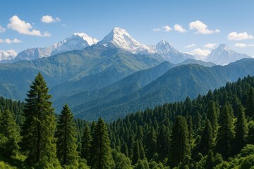 Fototapeta premium Stunning Mountain Range Panorama