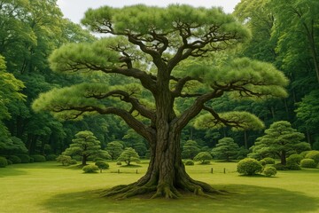 Fototapeta premium Large Pine Tree Scene