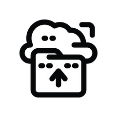 Obraz premium backup line icon. Clean and minimalist vector icon for websites, mobile apps, presentations, and logos. Fully scalable and customizable for any project.