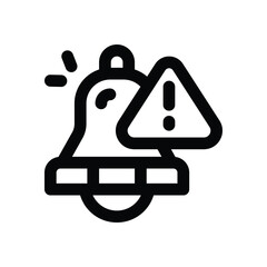 alert line icon. Clean and minimalist vector icon for websites, mobile apps, presentations, and logos. Fully scalable and customizable for any project.