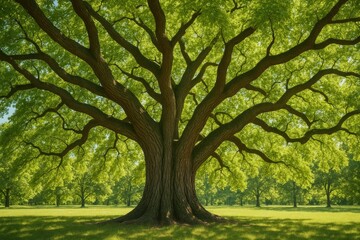 Fototapeta premium A tree featuring expansive and sprawling branches
