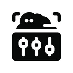 control glyph icon. Strong and solid vector icon for websites, mobile interfaces, presentations, and visual branding. High quality and easy to edit.