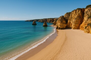 Obraz premium Popular coastal destinations draw crowds in summer but remain quiet and warm during the winter months