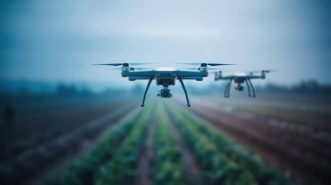 Drones Inspecting Farm.