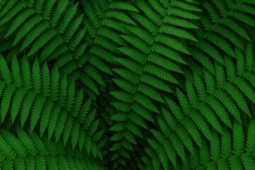 Lush Green Fern Foliage as a Vibrant Background