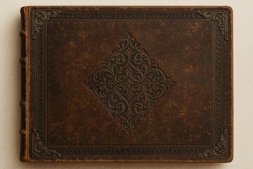 Fototapeta premium Vintage leather-bound book cover