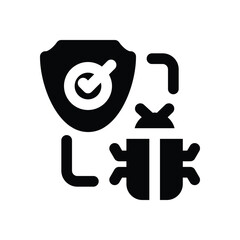 antivirus glyph icon. Strong and solid vector icon for websites, mobile interfaces, presentations, and visual branding. High quality and easy to edit.