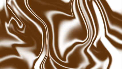 Swirling abstract pattern in shades of brown and white. Smooth, liquid-like textures resembling melted chocolate.