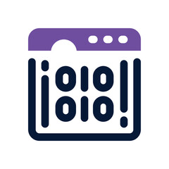 binary code duotone icon. Sleek and modern vector icon for websites, mobile apps, marketing materials, and corporate design. Fully scalable and ready to use.