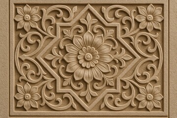 Intricate stone sculptures adorning a wall