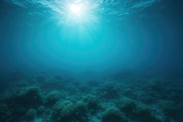 Obraz premium Abstract marine landscape showcasing vibrant coral formations