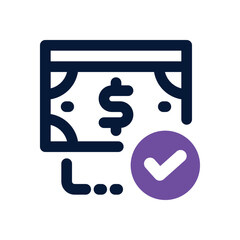banknote duotone icon. Sleek and modern vector icon for websites, mobile apps, marketing materials, and corporate design. Fully scalable and ready to use.