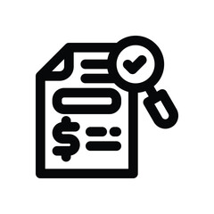 audit line icon. Clean and minimalist vector icon for websites, mobile apps, presentations, and logos. Fully scalable and customizable for any project.