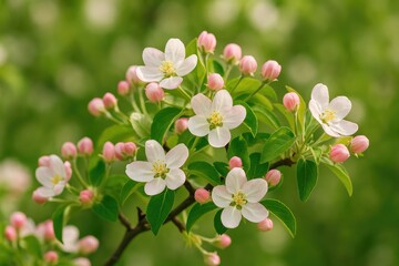 Fototapeta premium Vibrant blossom-filled apple tree during springtime