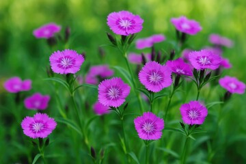 Vibrant violet Dianthus blooms for summer