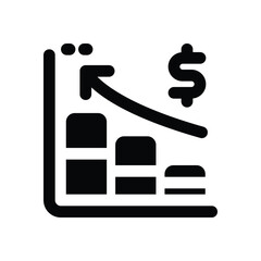 inflation glyph icon. Strong and solid vector icon for websites, mobile interfaces, presentations, and visual branding. High quality and easy to edit.