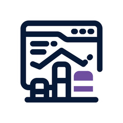 statistic duotone icon. Sleek and modern vector icon for websites, mobile apps, marketing materials, and corporate design. Fully scalable and ready to use.