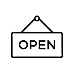 Open Sign Icon Vector Graphic for Business & Website Design