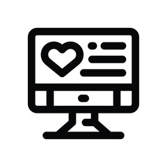 computer line icon. Clean and minimalist vector icon for websites, mobile apps, presentations, and logos. Fully scalable and customizable for any project.