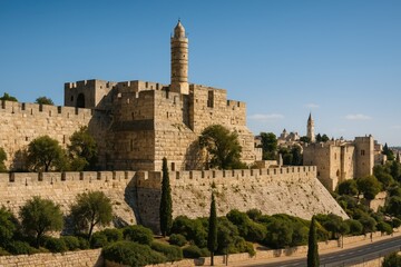 Naklejka premium Historic fortress situated at the western gateway of the Old City