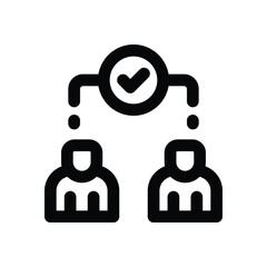 referral line icon. Clean and minimalist vector icon for websites, mobile apps, presentations, and logos. Fully scalable and customizable for any project.