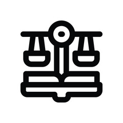legal line icon. Clean and minimalist vector icon for websites, mobile apps, presentations, and logos. Fully scalable and customizable for any project.