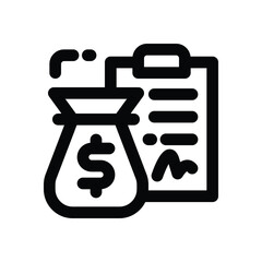 loan line icon. Clean and minimalist vector icon for websites, mobile apps, presentations, and logos. Fully scalable and customizable for any project.